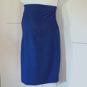 Blue maternity skirt